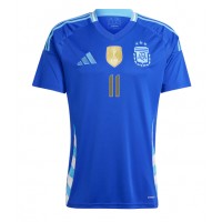 Camiseta Argentina Angel Di Maria #11 Segunda Equipación Replica Copa America 2024 mangas cortas